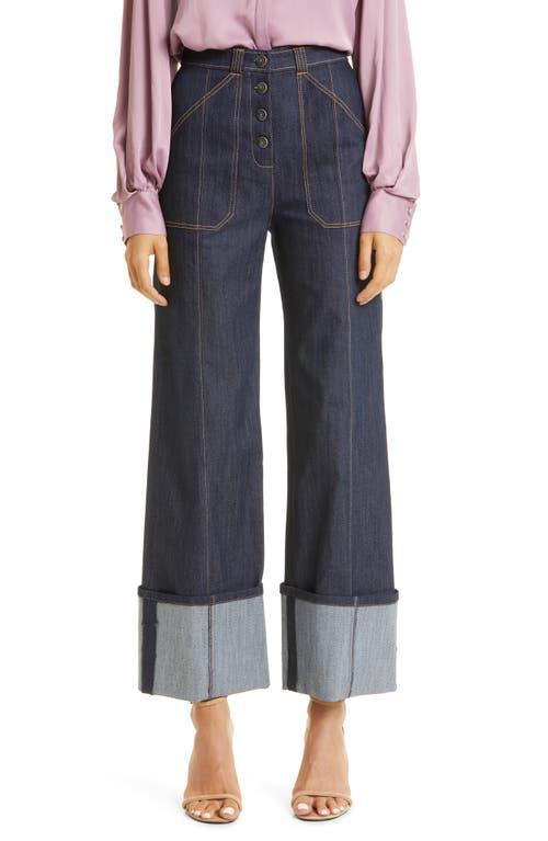 Cinq  Sept Benji Topstitch Cuff Jeans Product Image