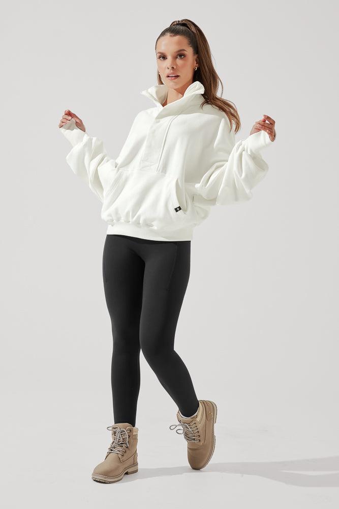 Ooey Gooey Half Zip Sweater - Almond Milk Product Image