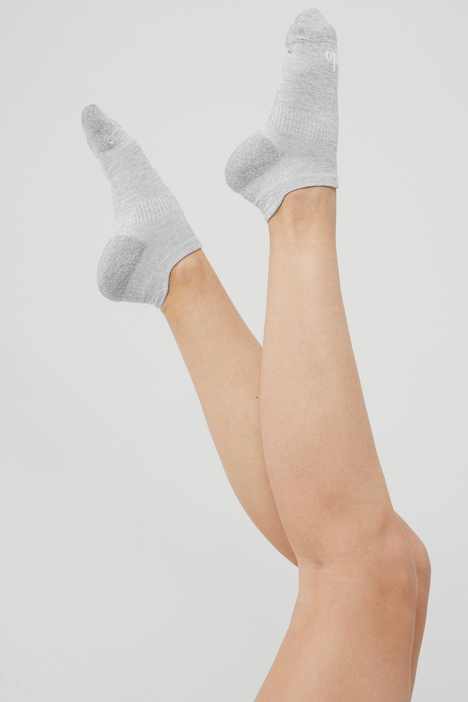 Women's Performance Tab Sock - Athletic Heather Grey/White Female Product Image