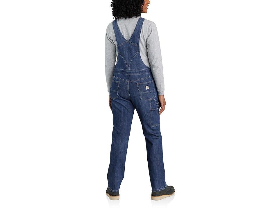 Carhartt Rugged Flex(r) Relaxed Fit Denim Bib Overalls (Arches) Women's Overalls One Piece Product Image