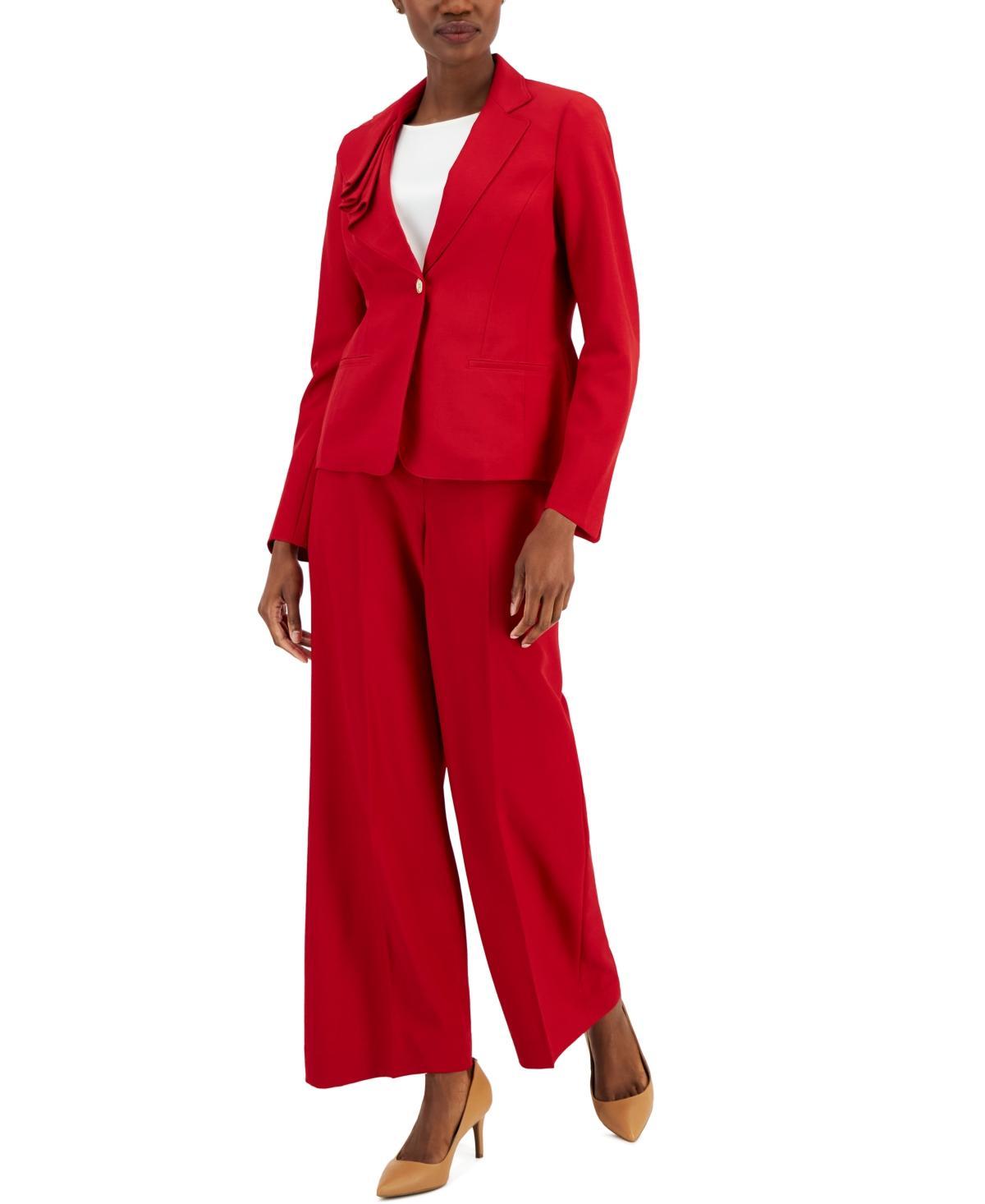 Nipon Boutique Notch Lapel Blazer Wide Leg 2 Product Image