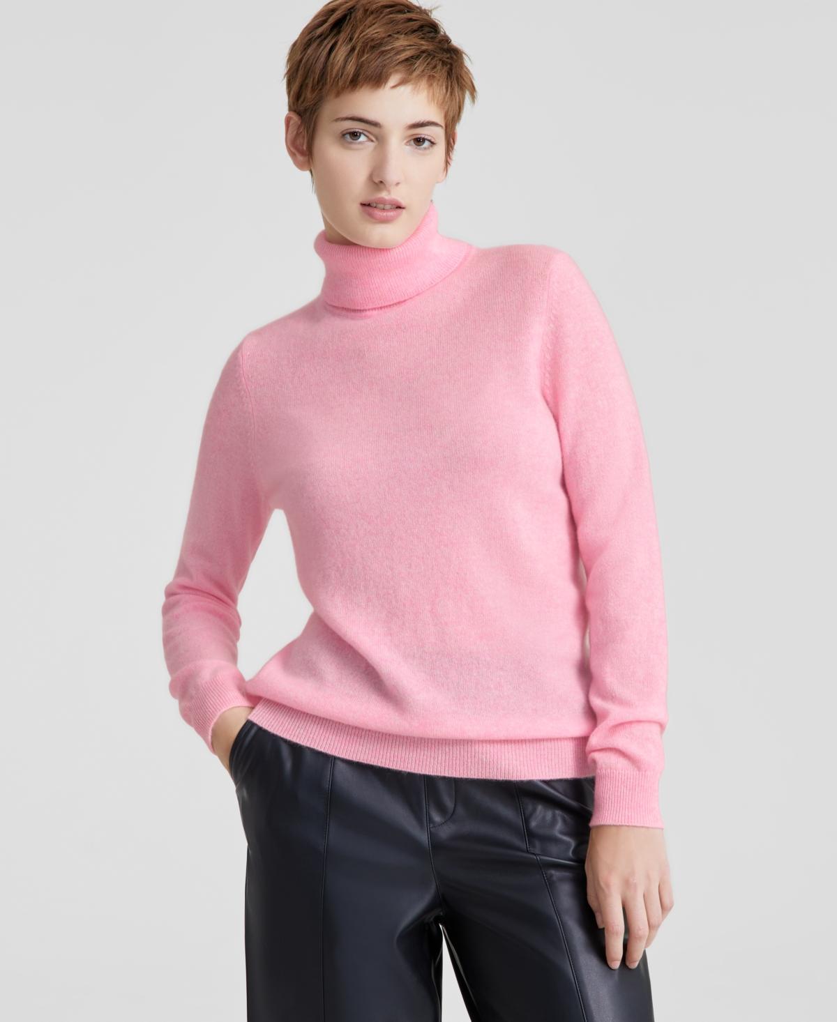 Charter Club 100% Cashmere Womens Turtleneck Sweater, Regular & Petites, Created for Macys Product Image