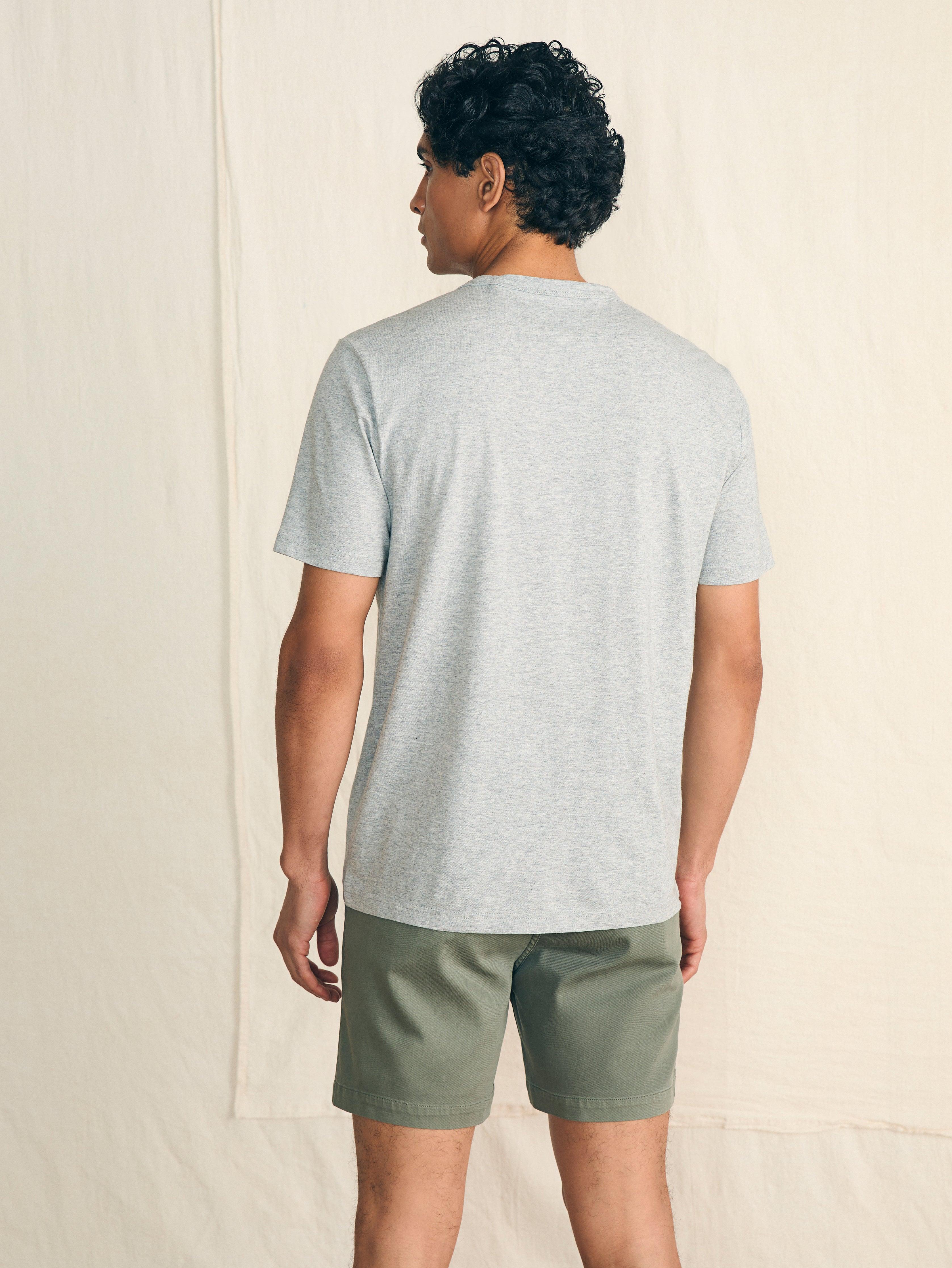 Surf Stripe Sunwashed Pocket Tee - Heather Grey Male Product Image