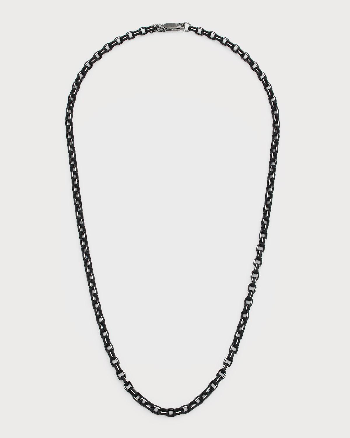 Mens Belcher Flat Chain Necklace, 22L Product Image