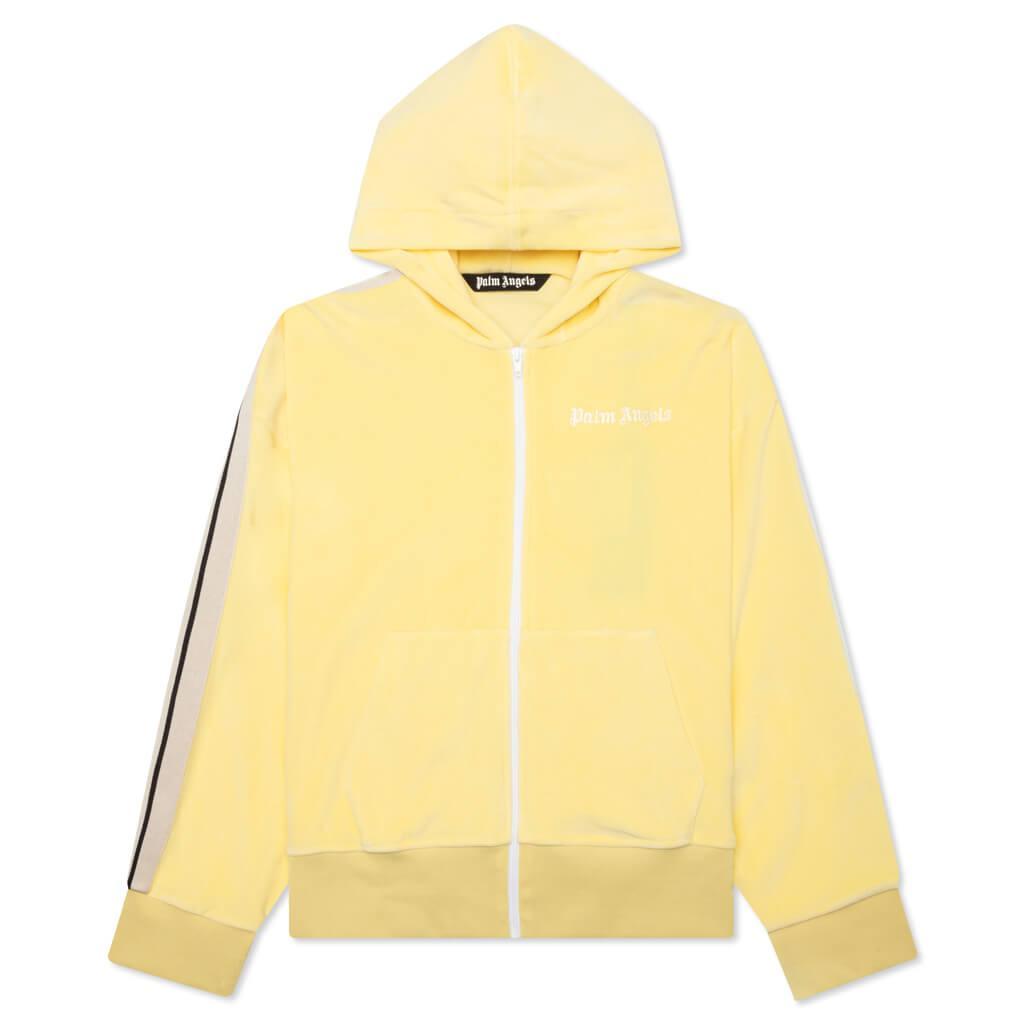 Chenille Zip Hoodie Track Jacket - Yellow/Off White Male Product Image