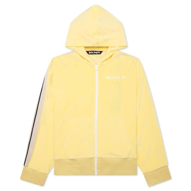 Chenille Zip Hoodie Track Jacket - Yellow/Off White Male Product Image