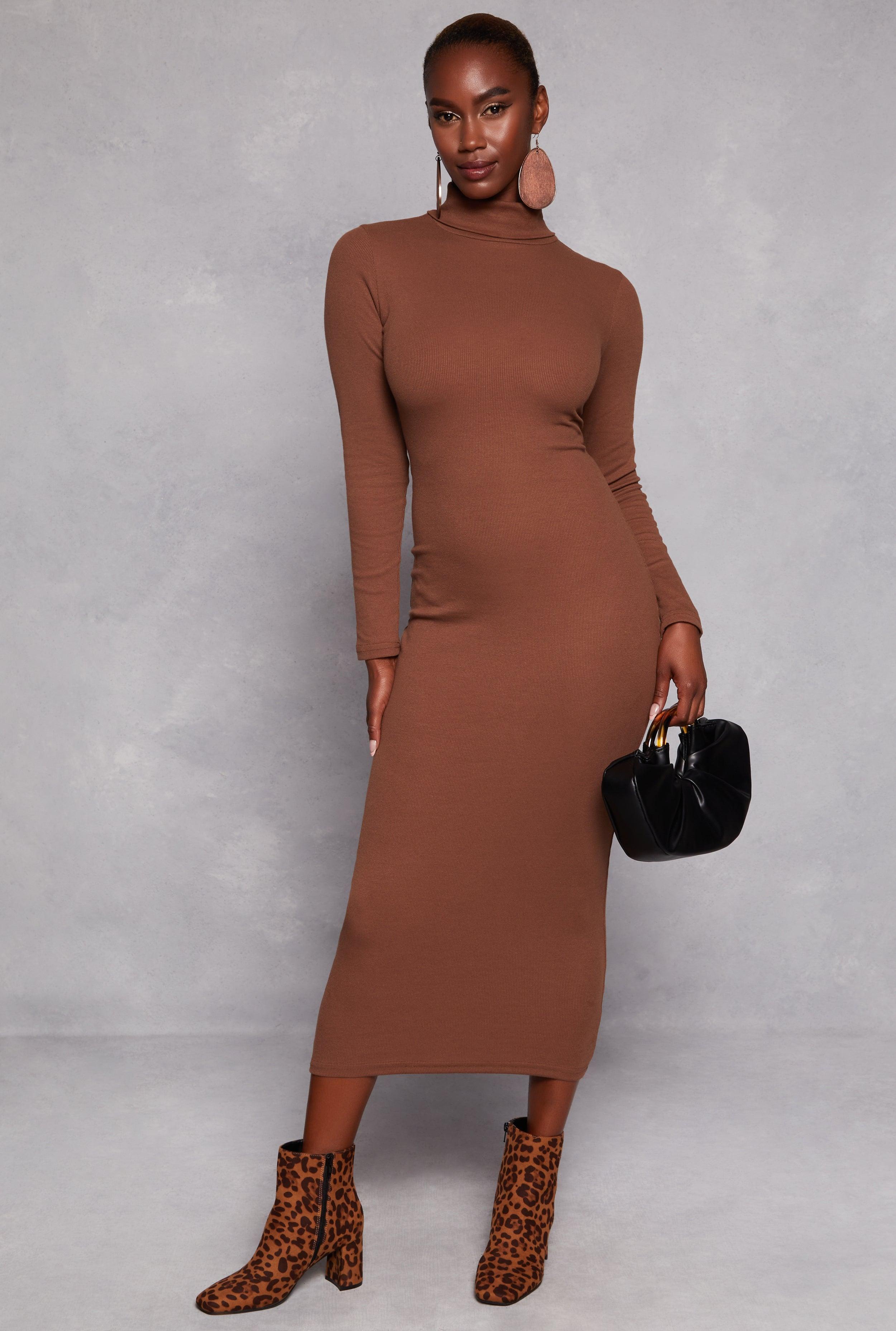 Womens Daisy Turtleneck Midi Dress Product Image