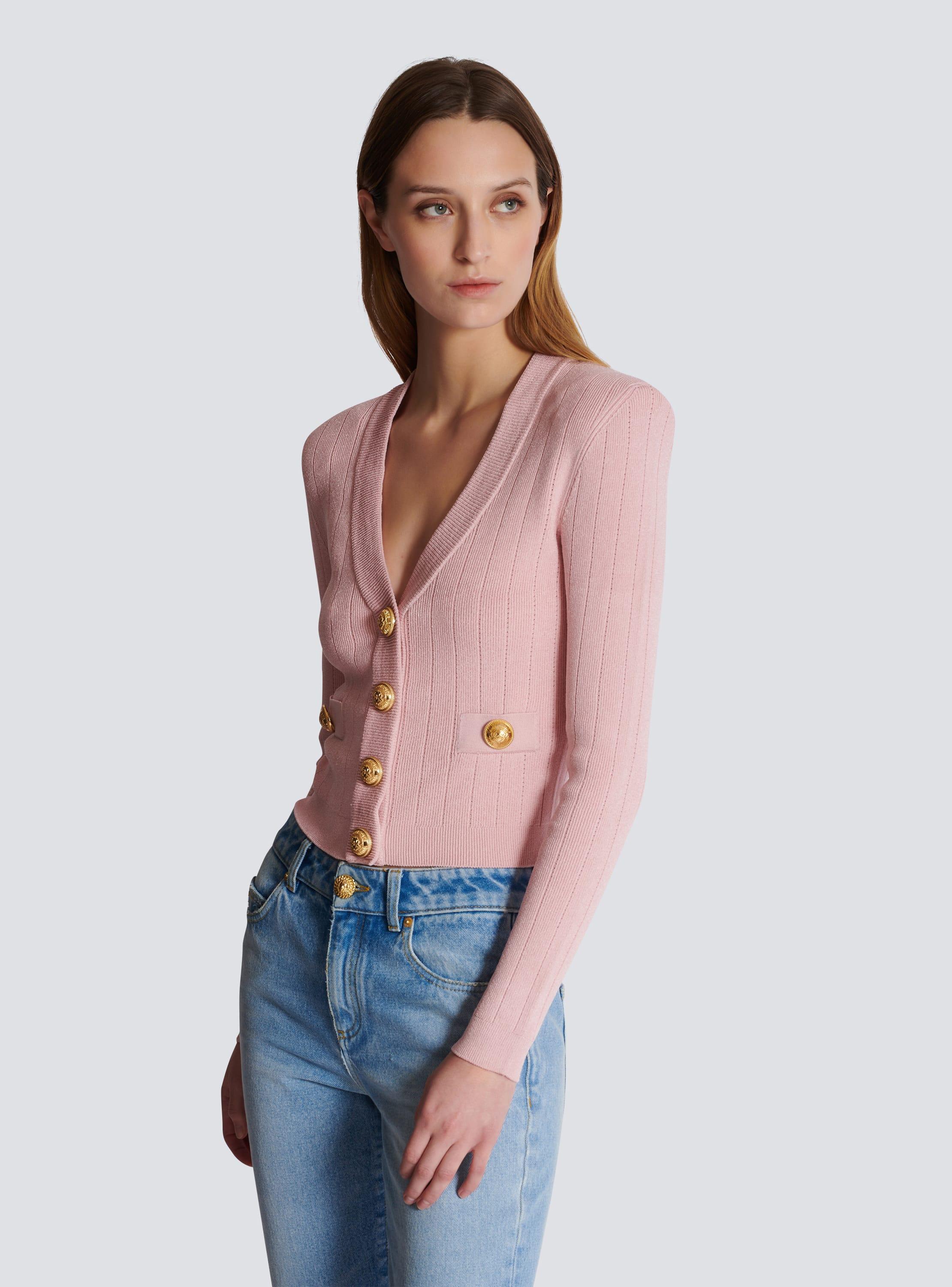 Cropped knit cardigan Product Image