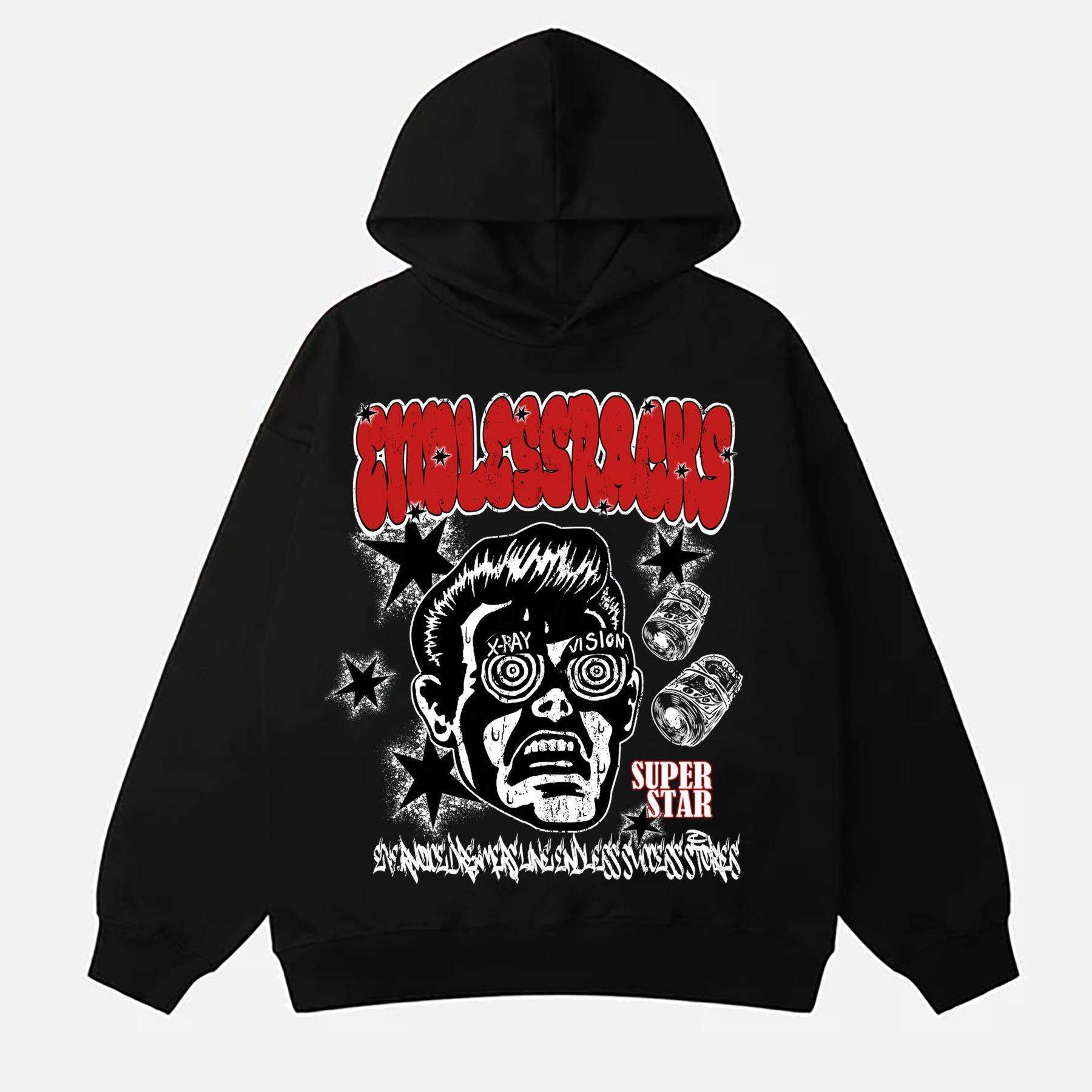 Men's Vintage Unisex Endless The Hustler Superstar Graphic Print Hoodie Product Image