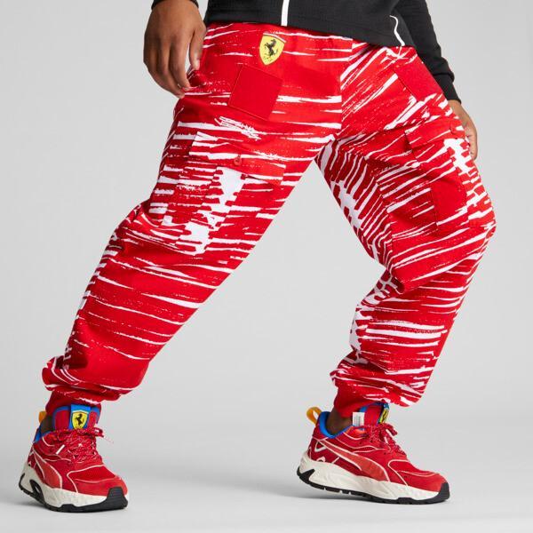 PUMA SCUDERIA FERRARI x JOSHUA VIDES Men's Race Pants in Red Product Image