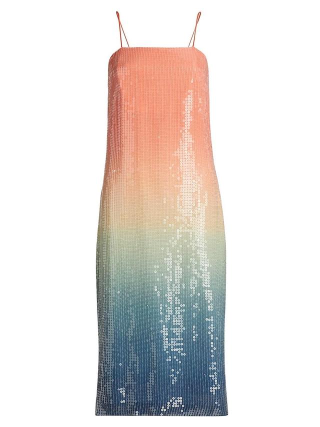 Womens Sequined Ombr Slip Dress Product Image