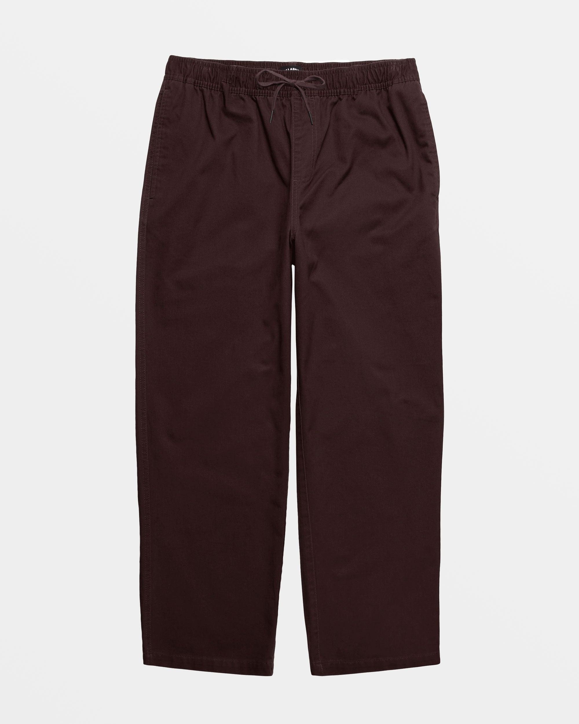 Larry Elastic Waist Pants - Plum Male Product Image