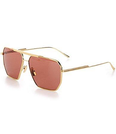 Womens 60MM Trapezoid Sunglasses Product Image