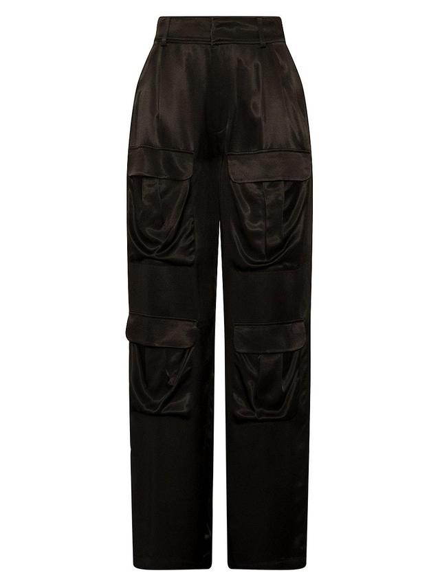 Womens Ines Satin Cargo Trousers Product Image