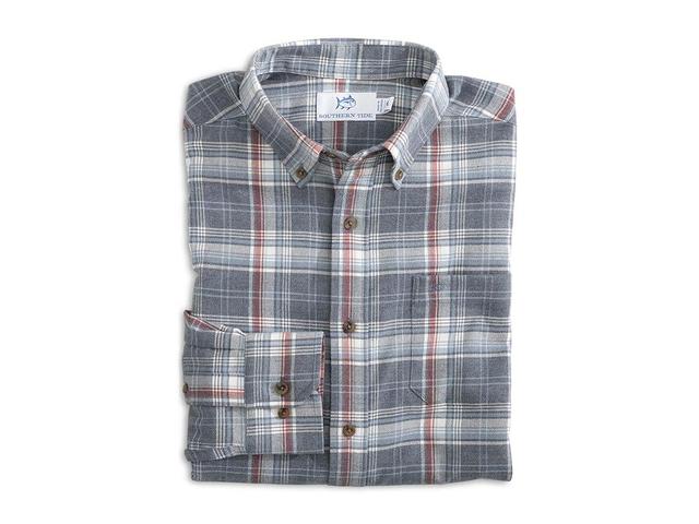 Southern Tide Long Sleeve IC Flannel Longleaf Plaid Heather Sport Shirt (Heather Dress ) Men's Clothing Product Image