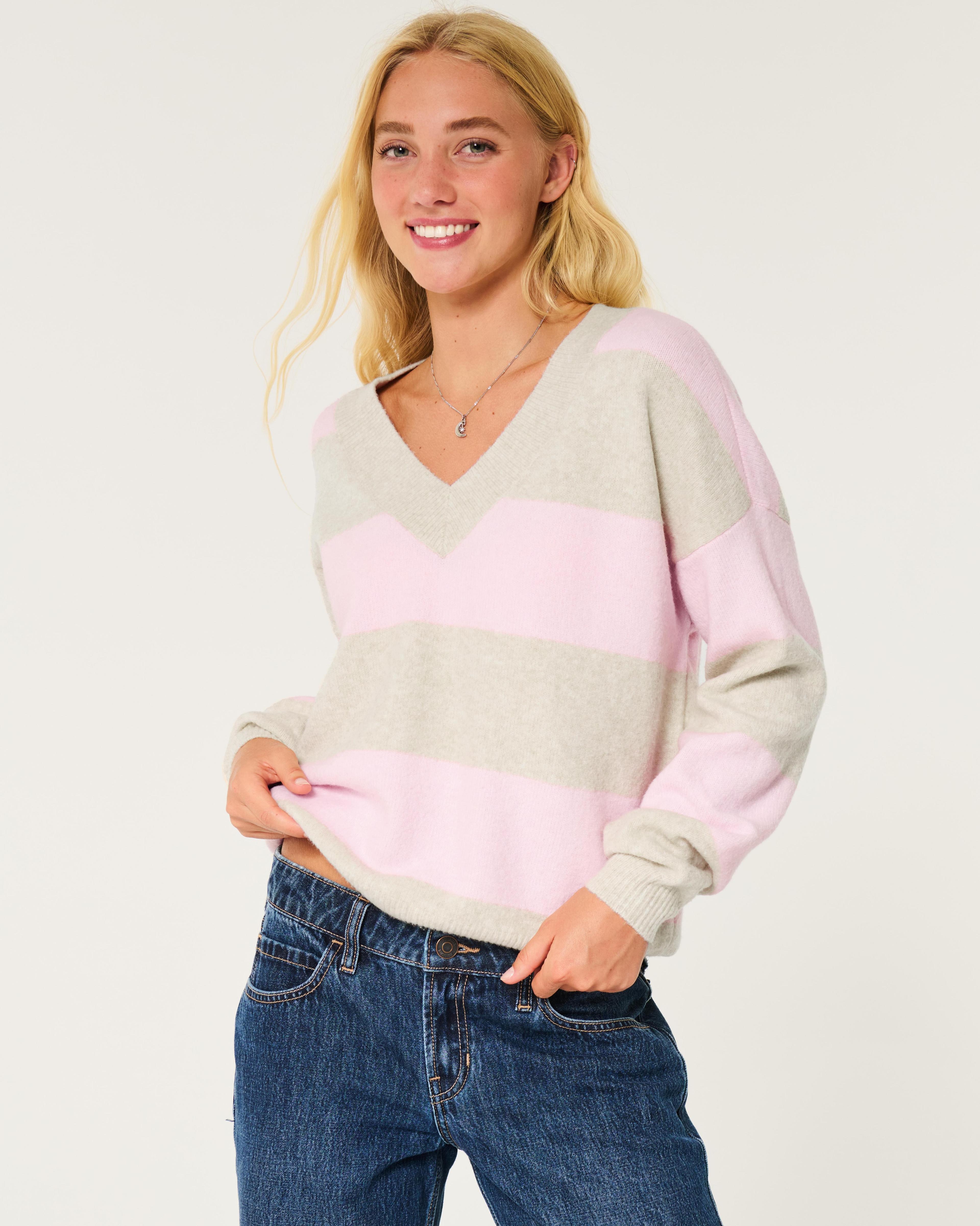 Hollister Comfy Cloud Oversized V-Neck Sweater Product Image