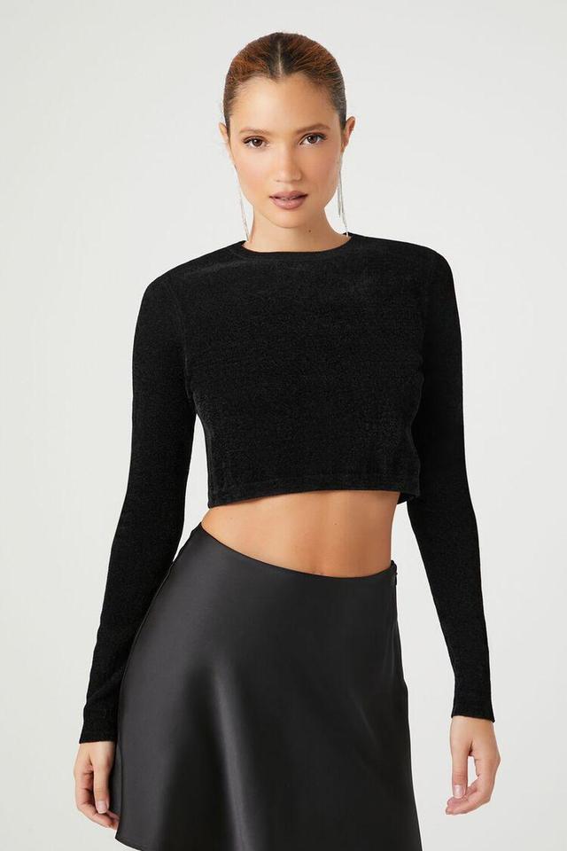 Cropped Long-Sleeve Sweater | Forever 21 Product Image