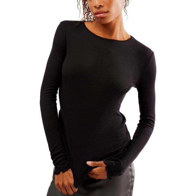 Long Nights Layering Top In Black Product Image