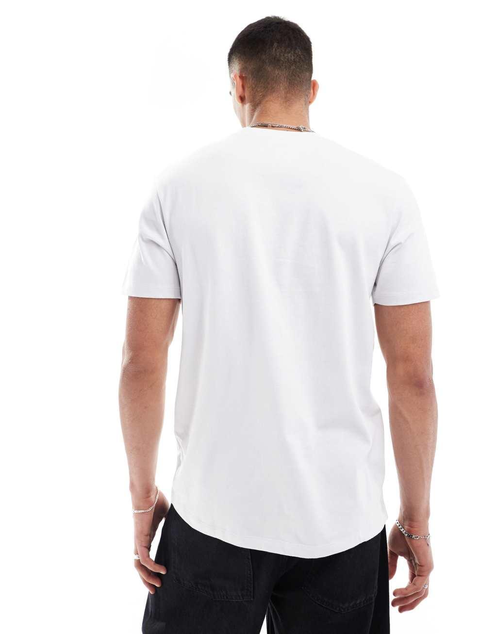 ASOS DESIGN essential heavyweight crew neck t-shirt 240gsm in gray  Product Image