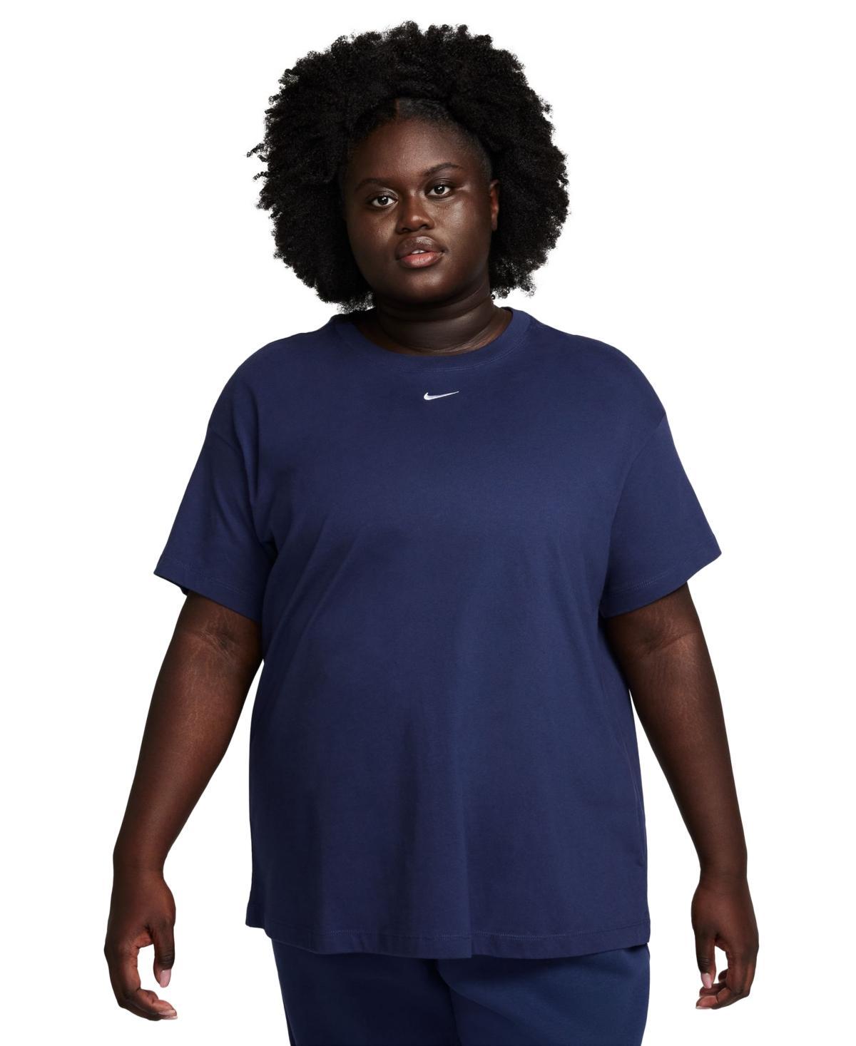 Nike Plus Size Active Sportswear Essential Womens Logo T-Shirt - White Product Image