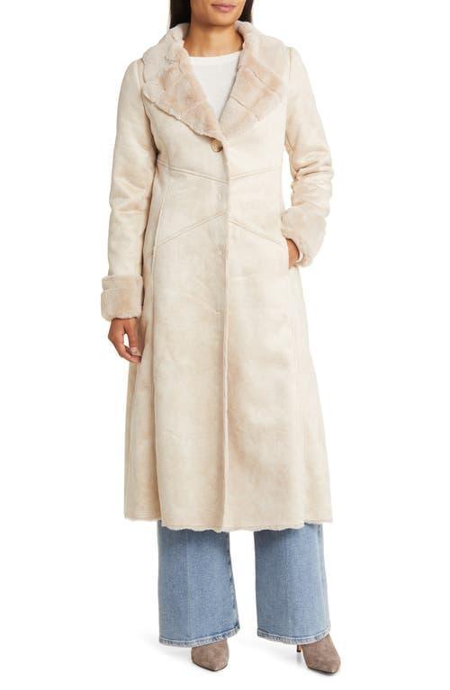 Via Spiga Longline Faux Shearling Coat Product Image