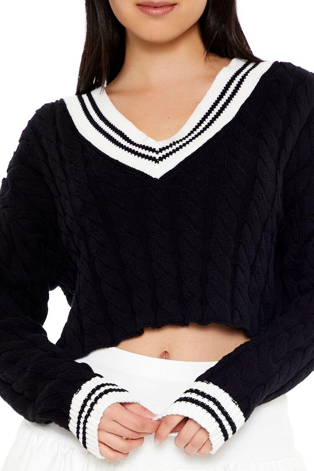 Cropped Cable Knit Sweater | Forever 21 Product Image