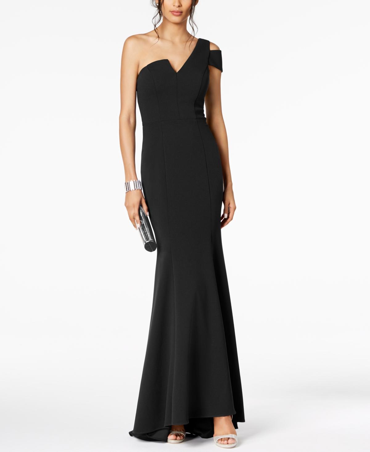 Betsy & Adam One-Shoulder A-Line Gown Product Image