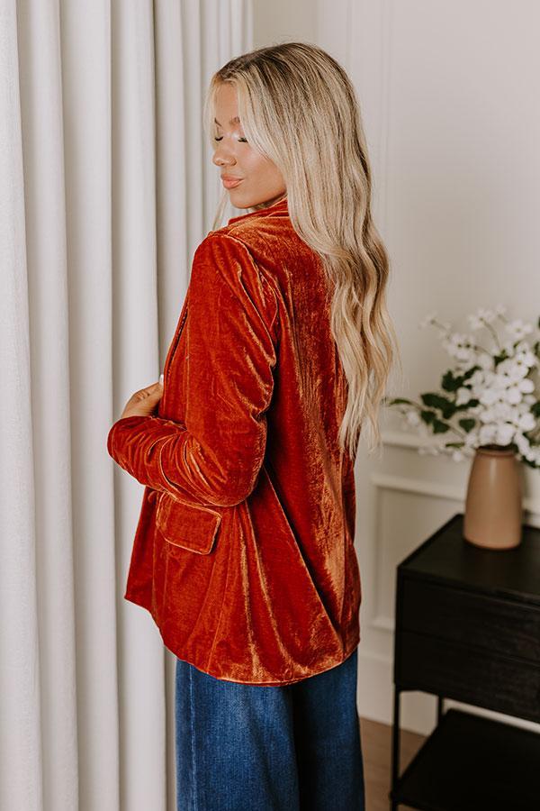 Downtown Happy Hour Velvet Blazer Product Image