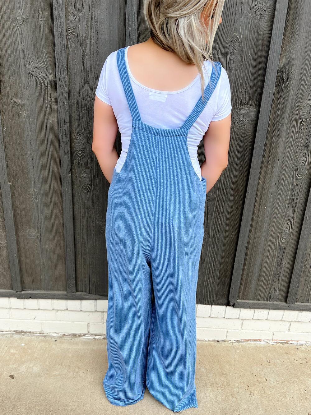 Sleeveless Ribbed Jumpsuit - 2 Colors Product Image