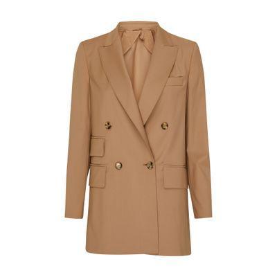 Virgin Wool Nebbie Blazer In Beige Product Image