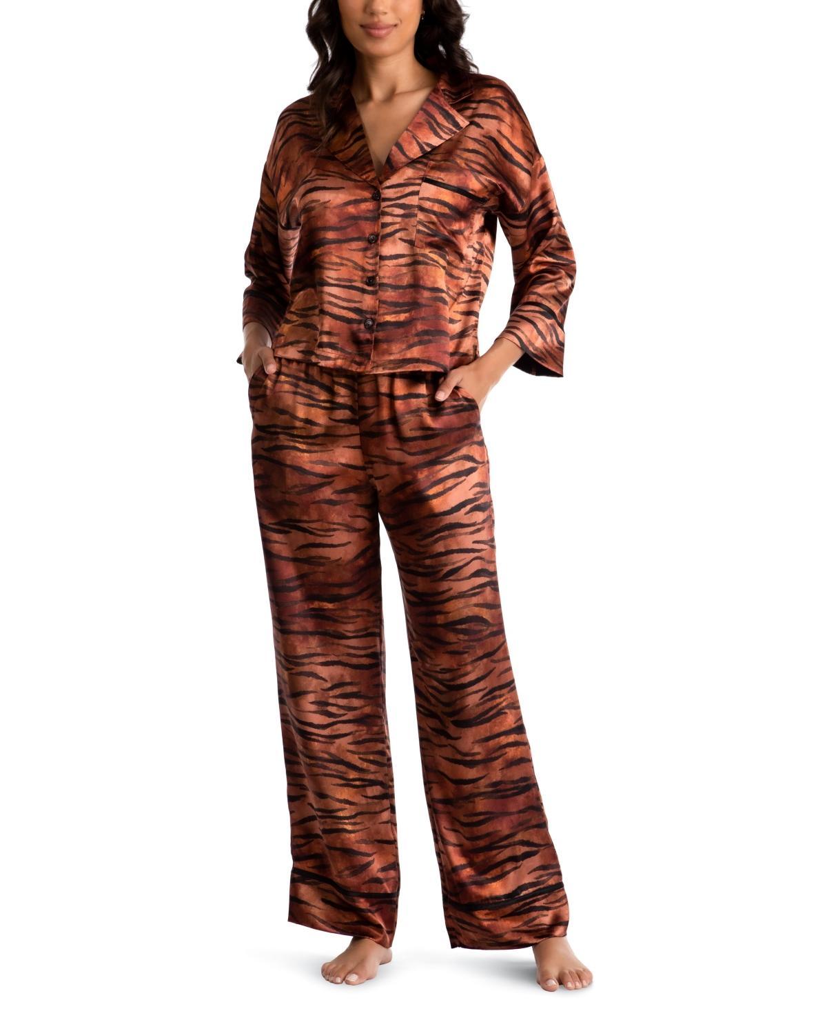 Midnight Bakery Womens Nova Satin 2 Piece Pajama Set Product Image