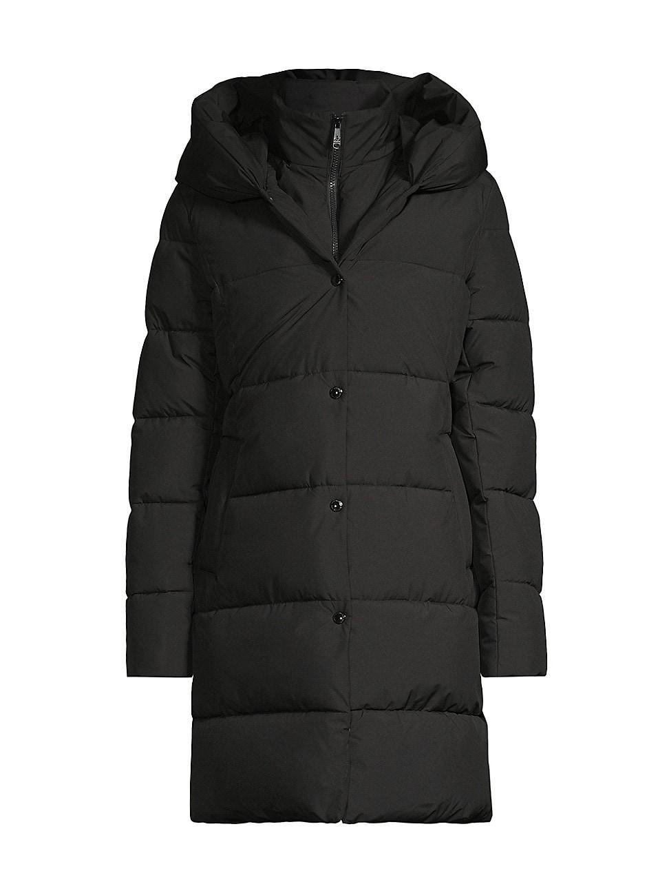 Womens Hooded Bib Puffer Coat Product Image