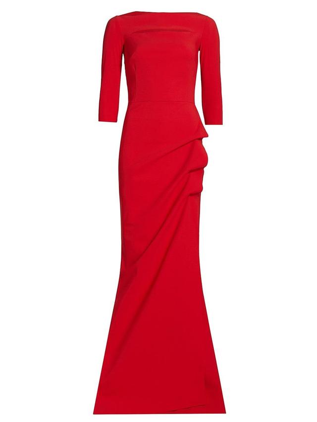 Womens Kate Slit-Detail Boatneck Gown Product Image