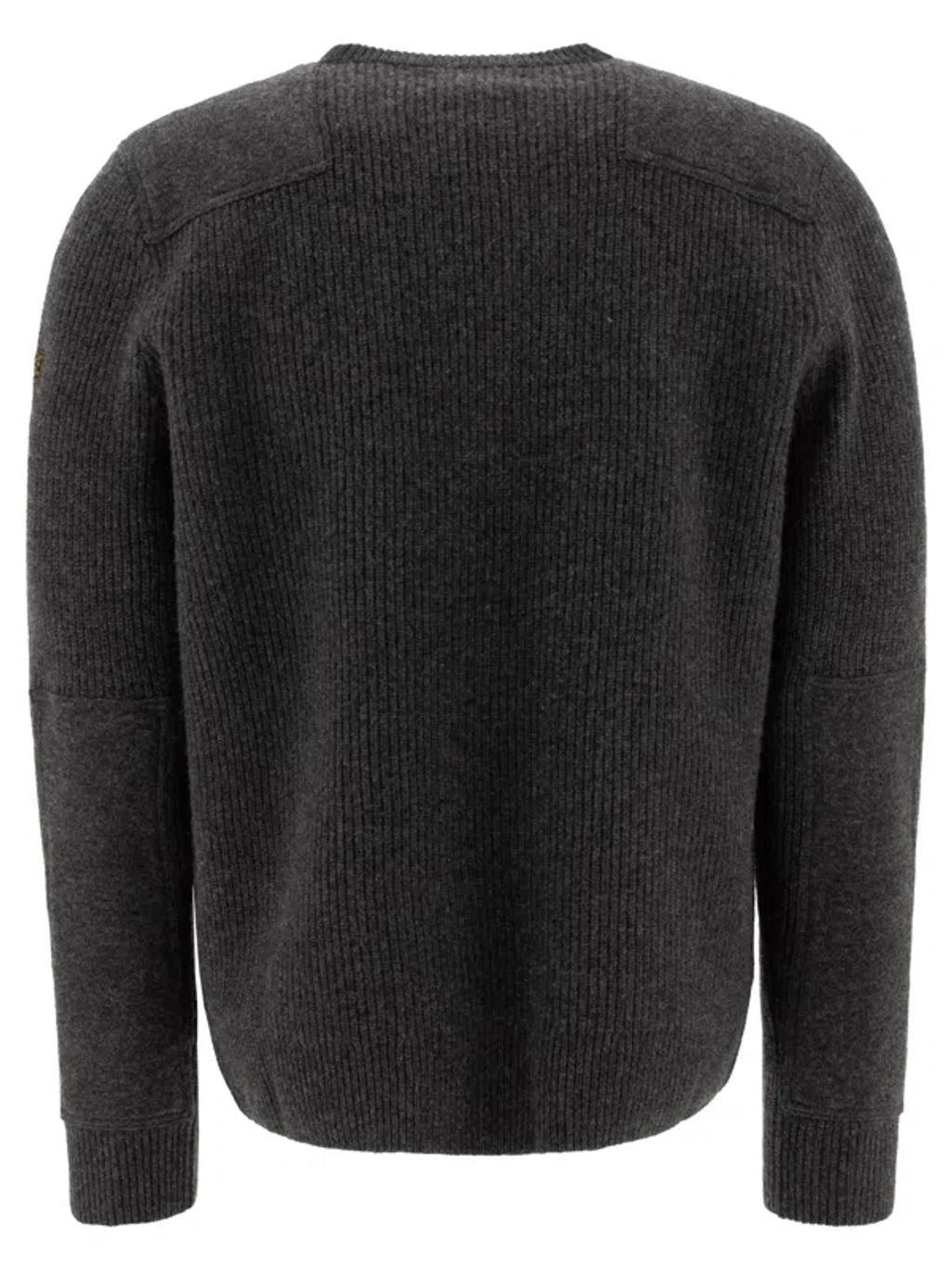 English Rib Wool Sweater In Grey Product Image