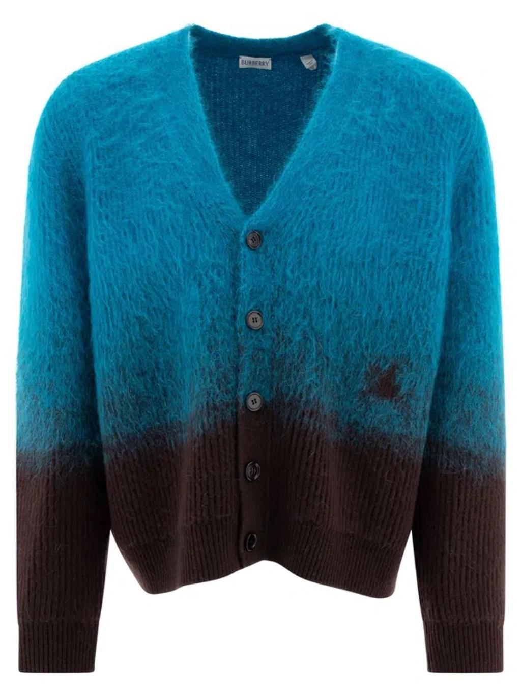 BURBERRY Cardigan In Blue Product Image