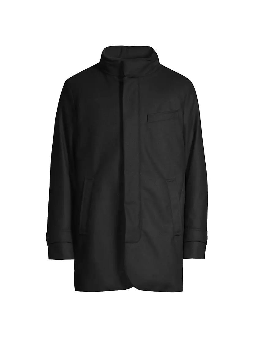 Slim-Fit Hooded Car Coat Product Image