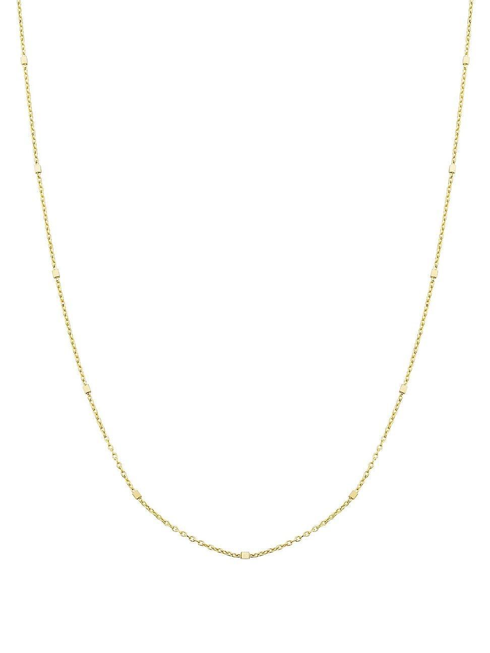 Womens 14K Yellow Solid Gold Grace Chain Necklace Product Image