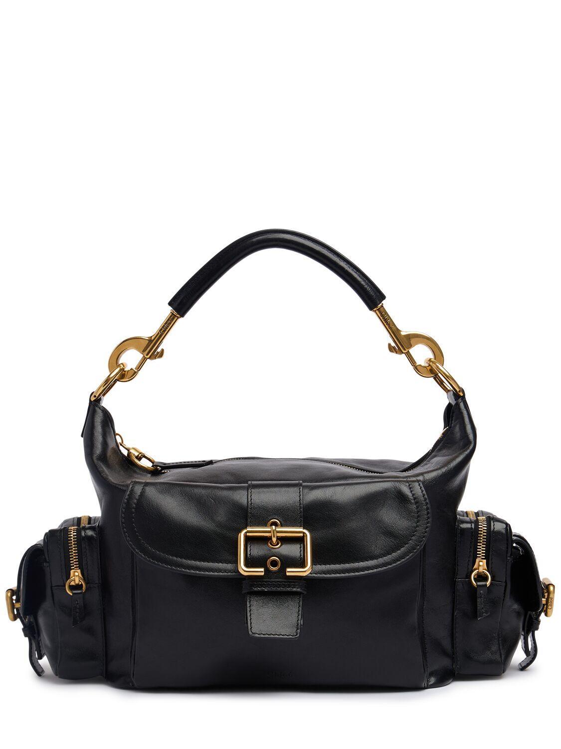 Sac Camera Bag En Cuir Souple Femme Noir Taille Onesize 100% Bubalus Bubalis, Farmed, Coo Italy In Black Product Image