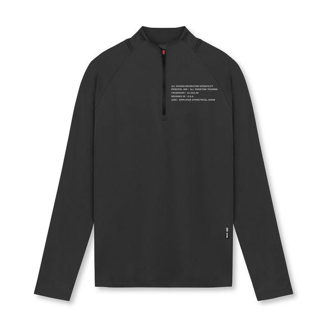 0725. Core Fitted Quarter Zip  - Black Product Image