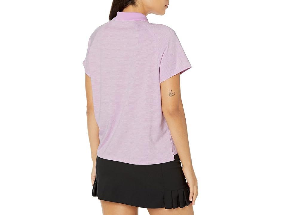 adidas Golf Melange Polo Shirt (Bliss Lilac) Women's Clothing Product Image