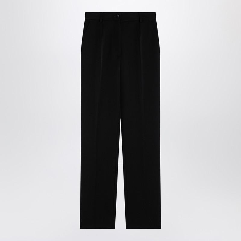 DOLCE & GABBANA Dolce&gabbana Black Wool And Silk Trousers Women Product Image