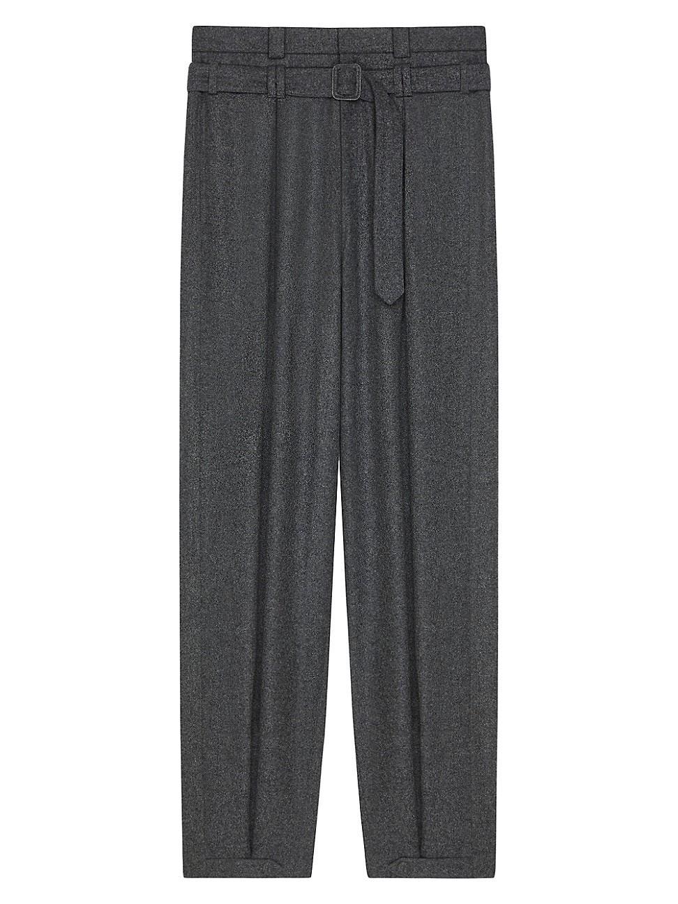 Mens Pants In Wool with Double Waist Detail Product Image