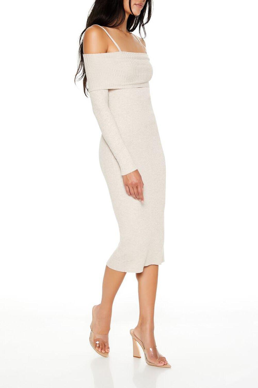 Open-Shoulder Midi Sweater Dress | Forever 21 Product Image