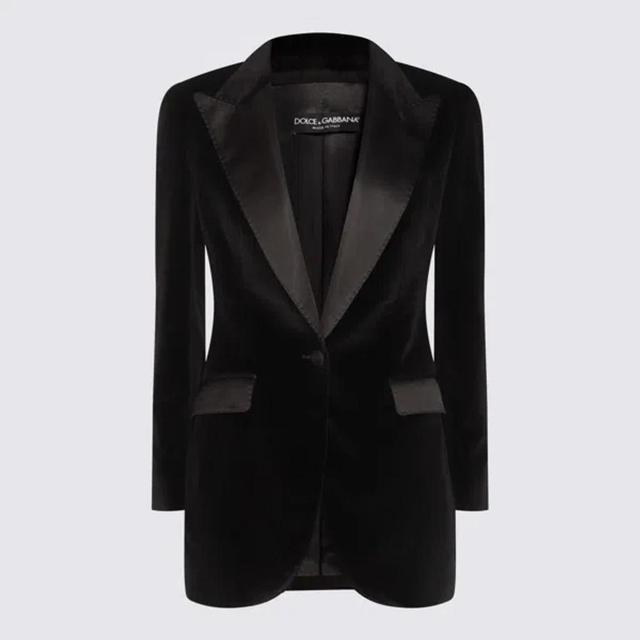 DOLCE & GABBANA Black Cotton Blazer Product Image