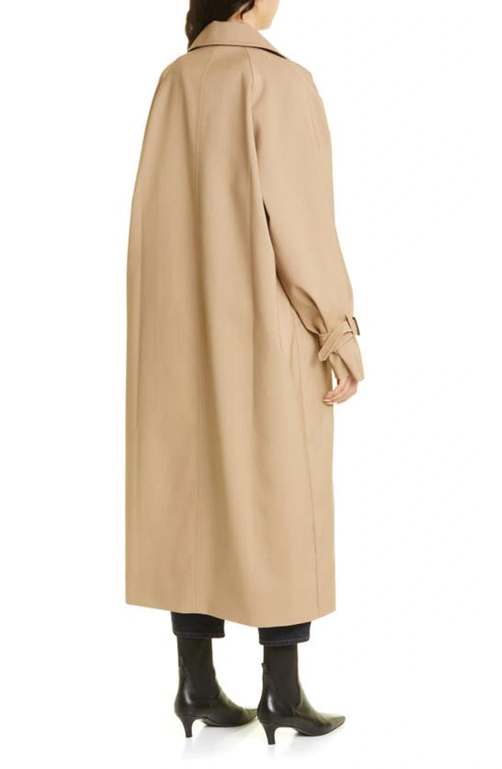 TOTÊME Pisa Double-breasted Cotton-blend Trench Coat In Khaki Product Image