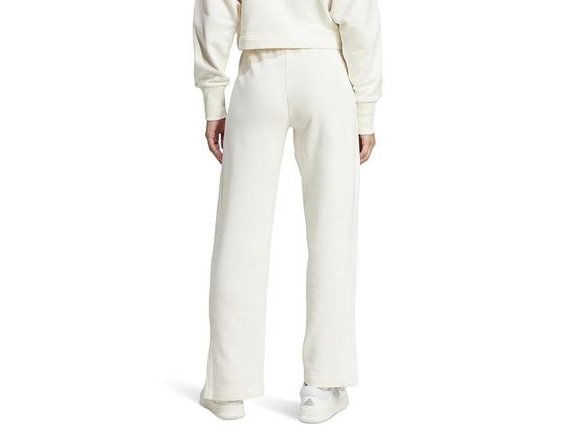 adidas All SZN French Terry 3-Stripes Straight Leg Pants (Off White) Women's Clothing Product Image