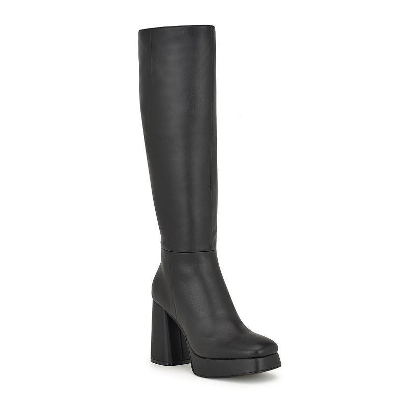 Nine West Vadda Womens Block Heel Knee-High Boots Oxford Product Image