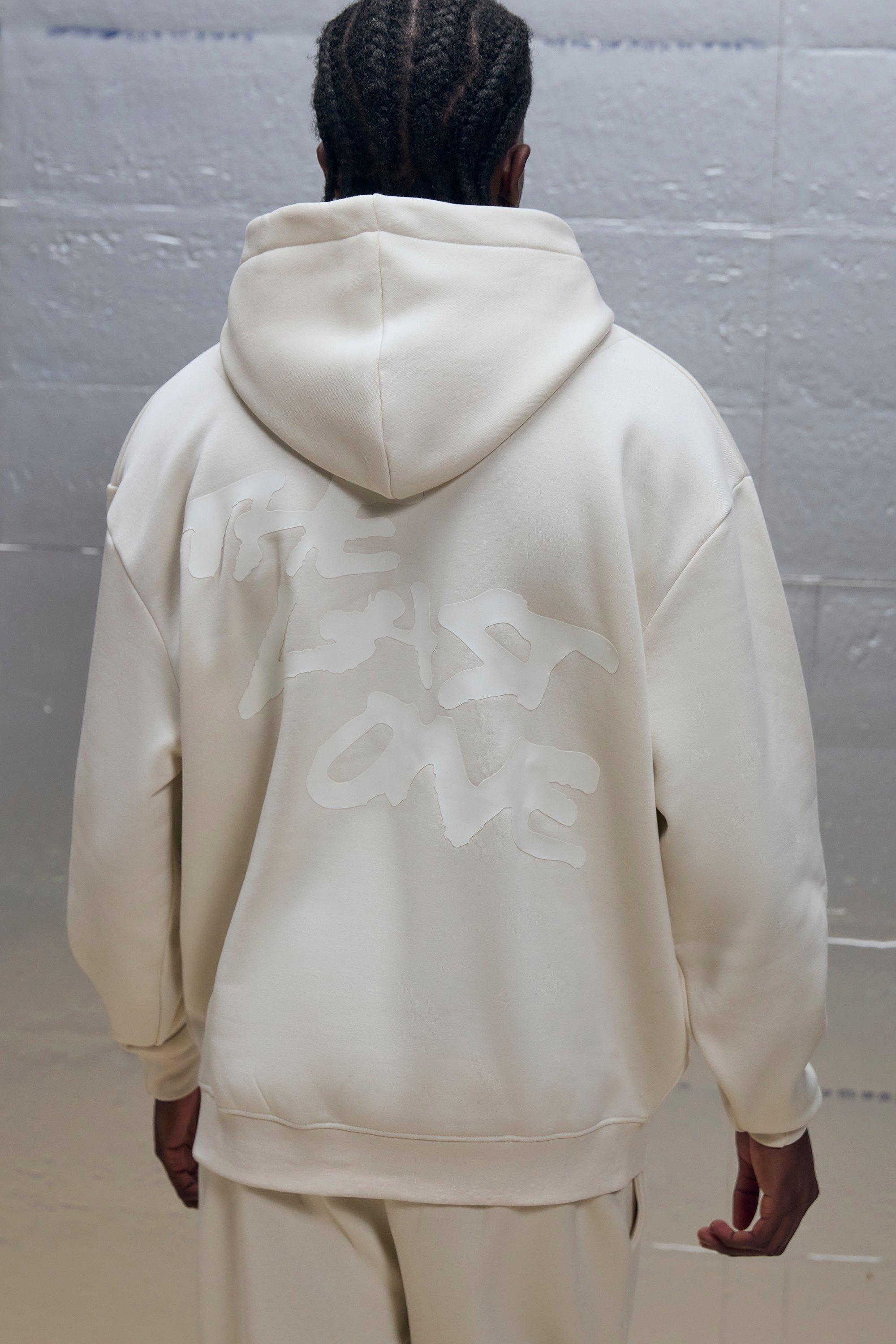 Oversized Boxy Clear Printed The Last One Graphic Hoodie | boohooMAN USA Product Image