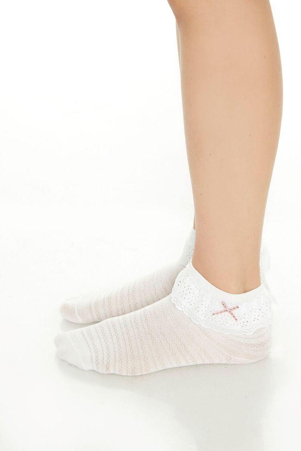 Bow Ruffle Ankle Socks | Forever 21 Product Image