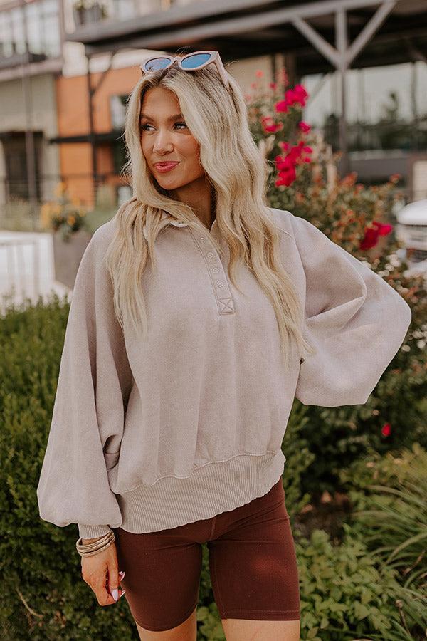 Simply Cozy Vintage Wash Sweatshirt in Birch Product Image